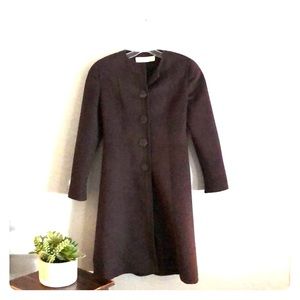Valentino chocolate brown felt coat